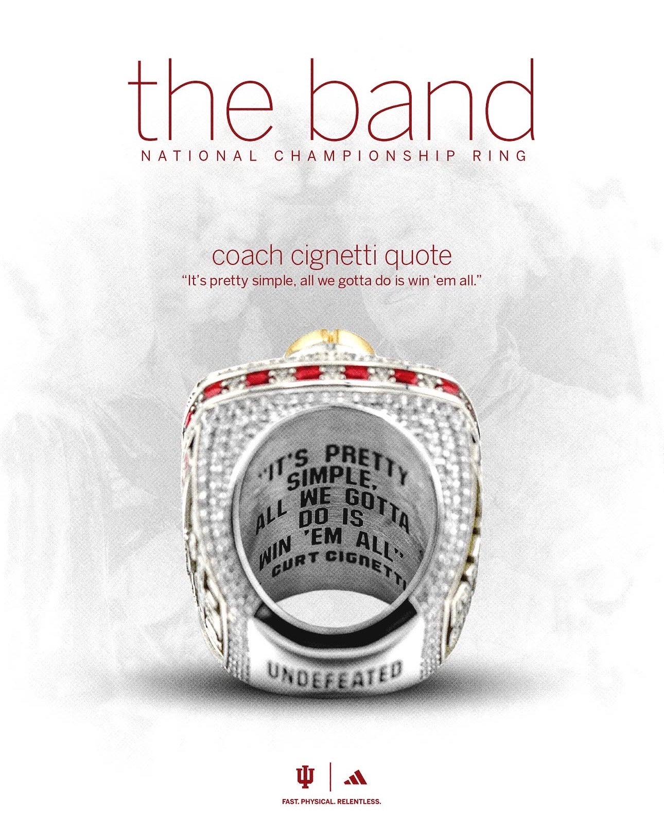 2025 Indiana Hoosiers Football National Championship Ring - Premium Legacy Series